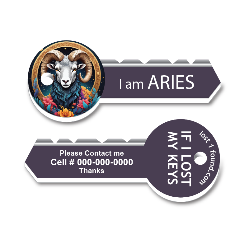 Zodiac Sign Key Tag - Aries