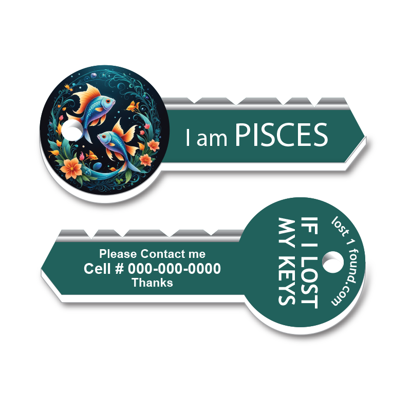 Zodiac Sign Key Tag - Pisces