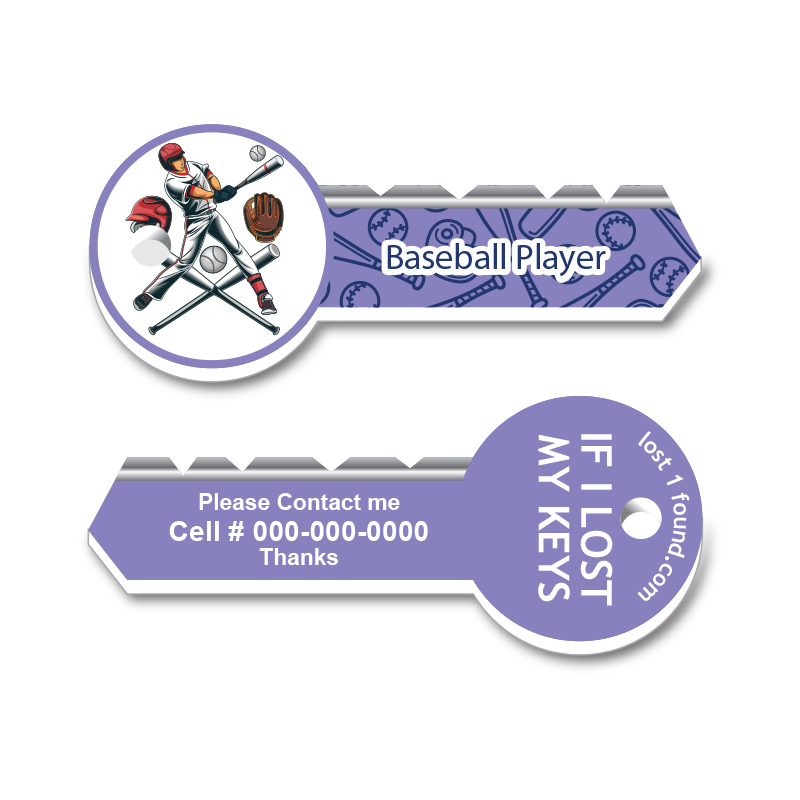 Professional Key Tag - Baseball Player