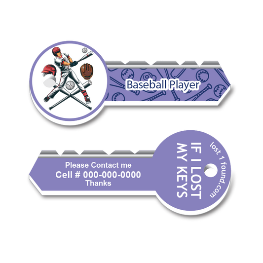 Professional Key Tag - Baseball Player