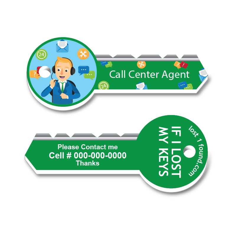 Professional Key Tag - Call Center Agent