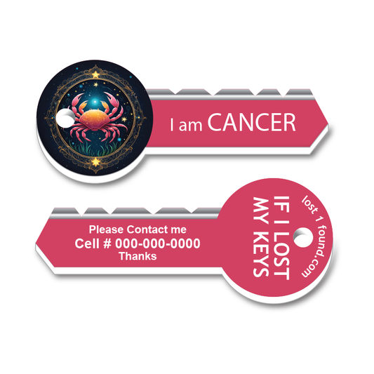 Zodiac Sign Key Tag - Cancer