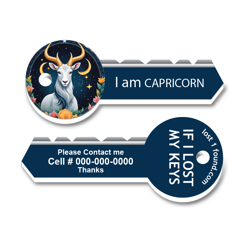Zodiac Sign Key Tag - Capricorn