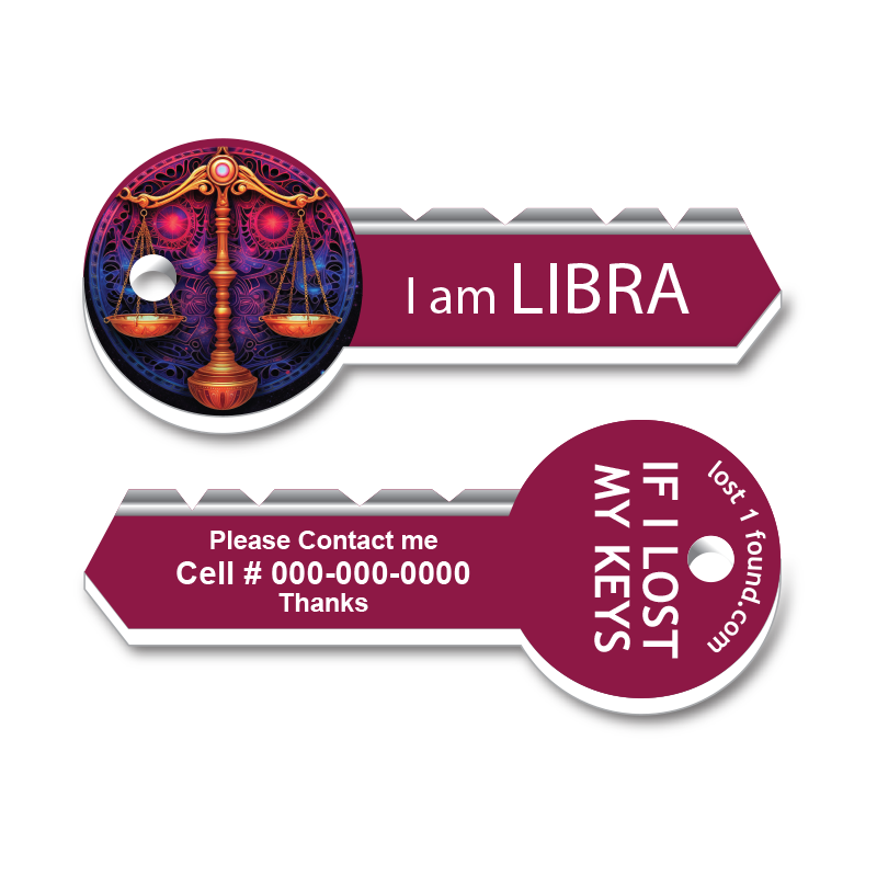 Zodiac Sign Key Tag - Libra