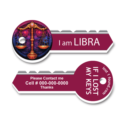 Zodiac Sign Key Tag - Libra