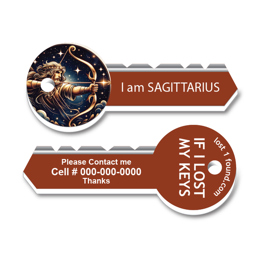Zodiac Sign Key Tag - Saggitarius