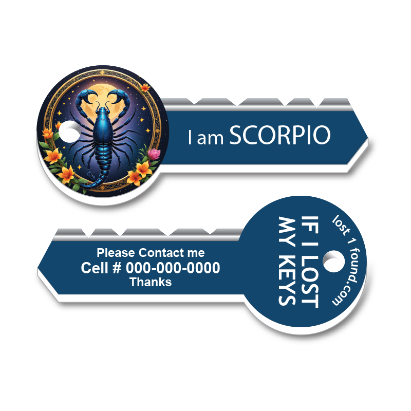Zodiac Sign Key Tag - Scorpio