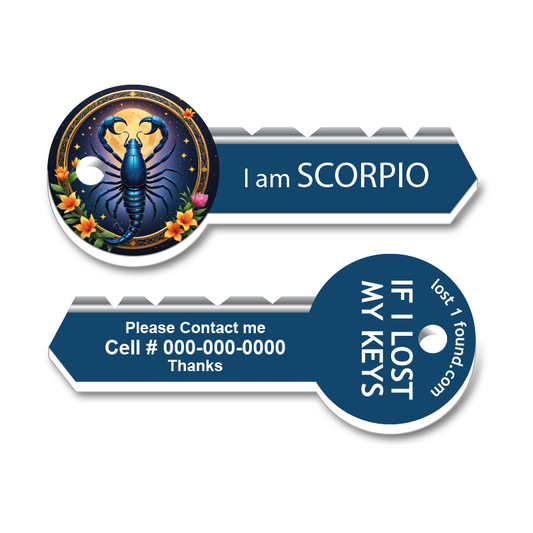Zodiac Sign Key Tag - Scorpio