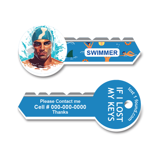 Professional Key Tag - Swimmer