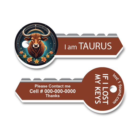 Zodiac Sign Key Tag - Taurus