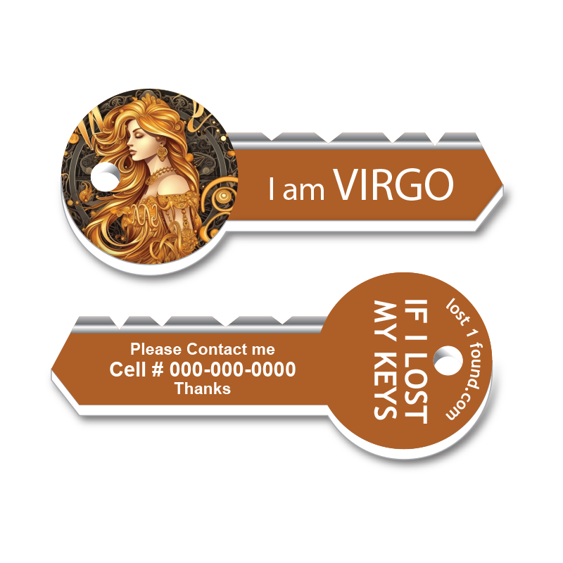 Zodiac Sign Key Tag - Virgo