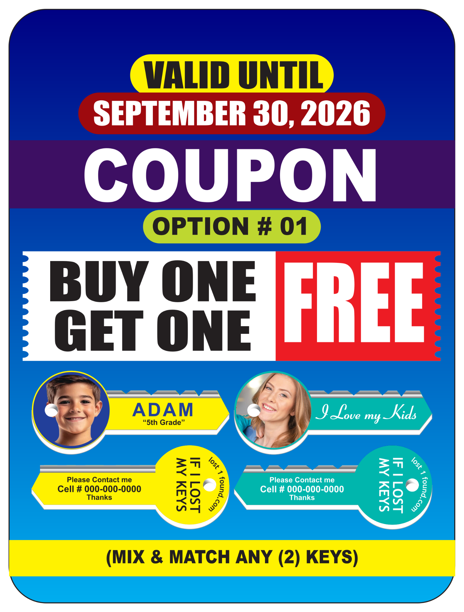 Buy one get one free coupon